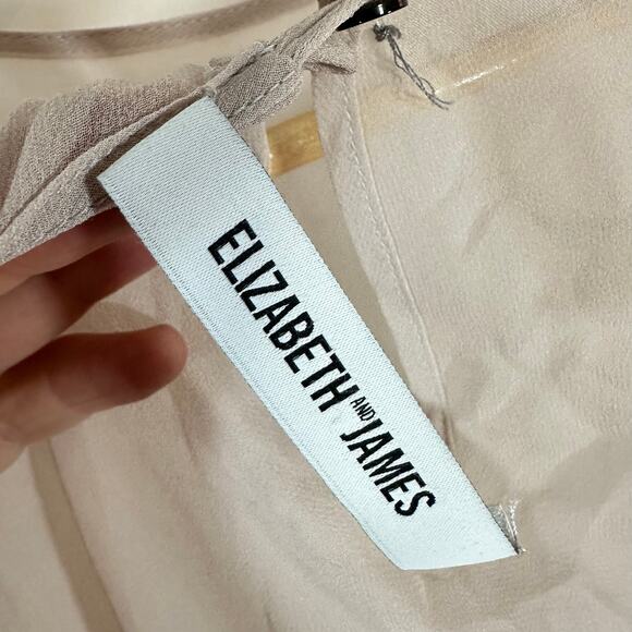 ELIZABETH & JAMES sheer silk tiered‎ dress womans Small Boho layering Olsen - Picture 8 of 12